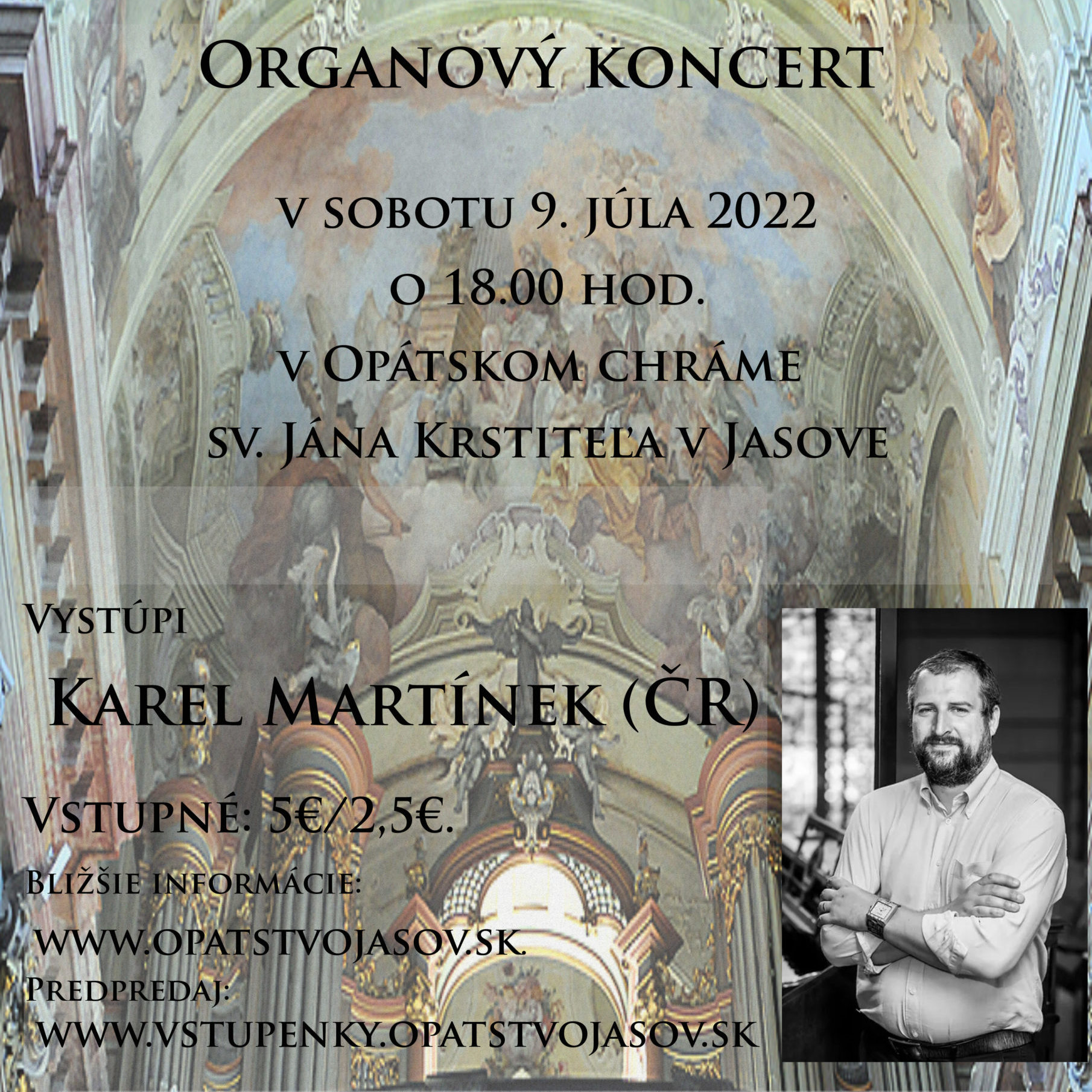 Organový koncert Karel Martínek